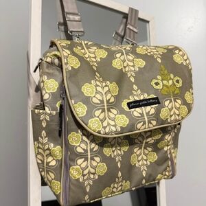 Vintage 55 Olive and Cream Floral Baby Bag